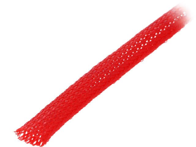 Snake skin zaščita za kable - opletena zaščita - rdeča (8 mm)