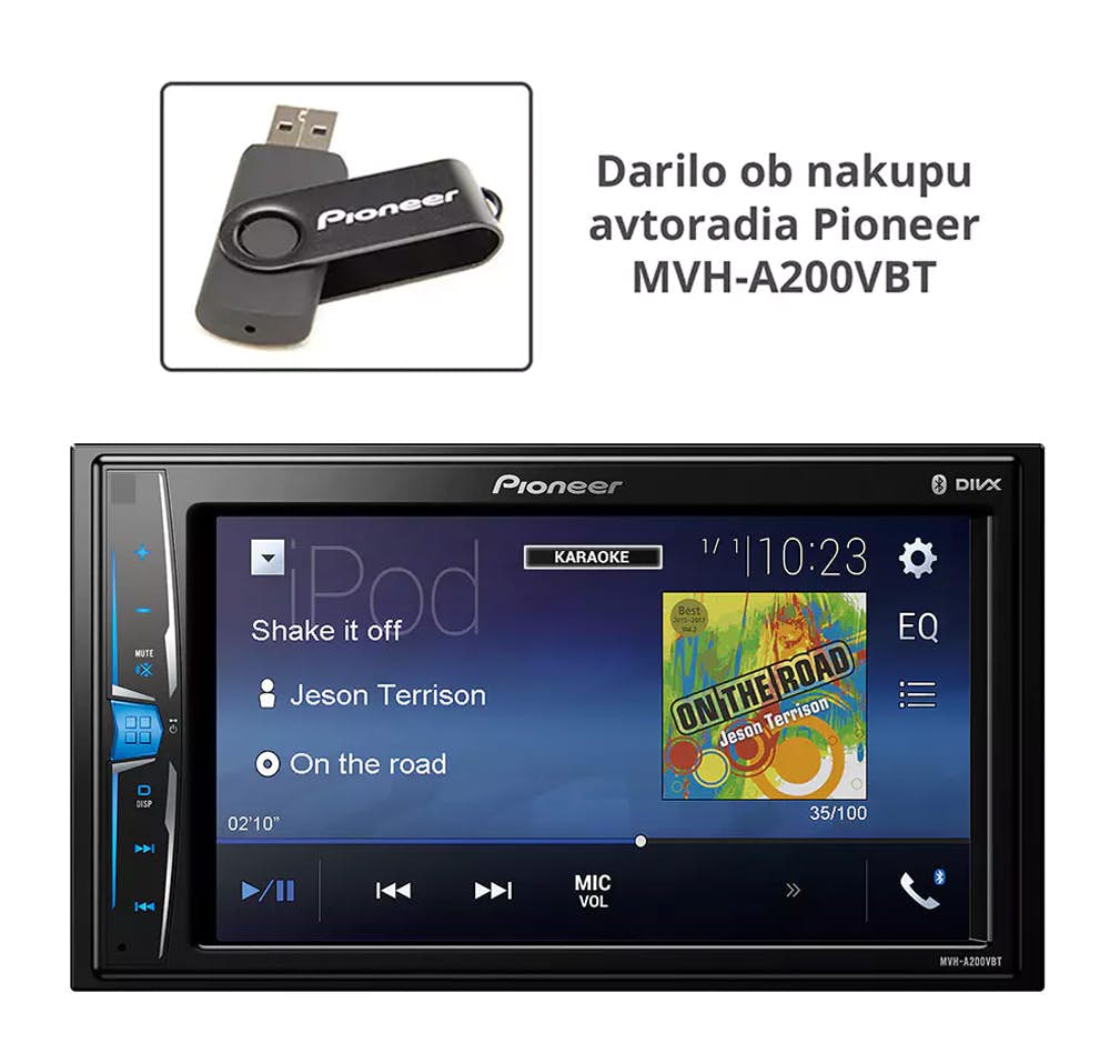 Avtoradio Pioneer MVH-A200VBT + darilo