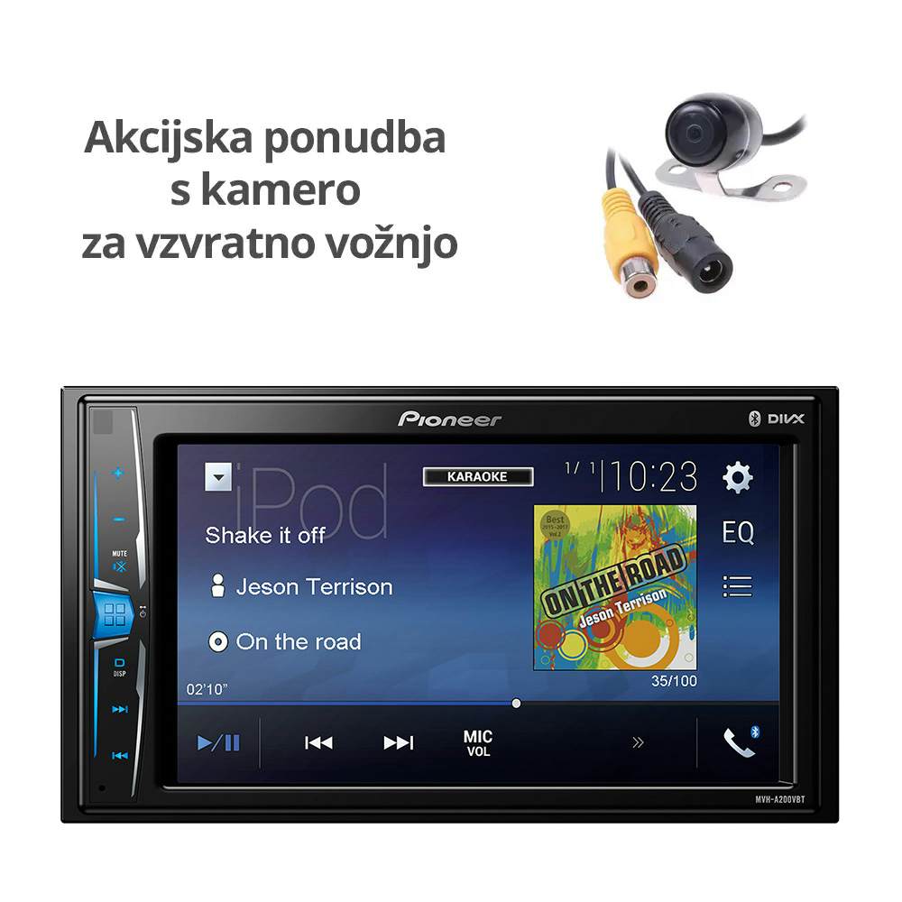 Avtoradio Pioneer MVH-A200VBT + Kamera