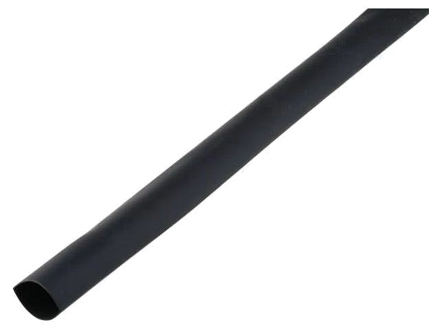 Termo skrčljiva cev z lepilom - črna (4 mm)