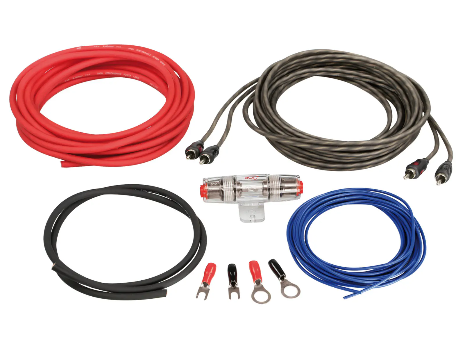 Komplet kablov za vgradnjo avtoojačevalca ACV LK-6 - 6 mm2